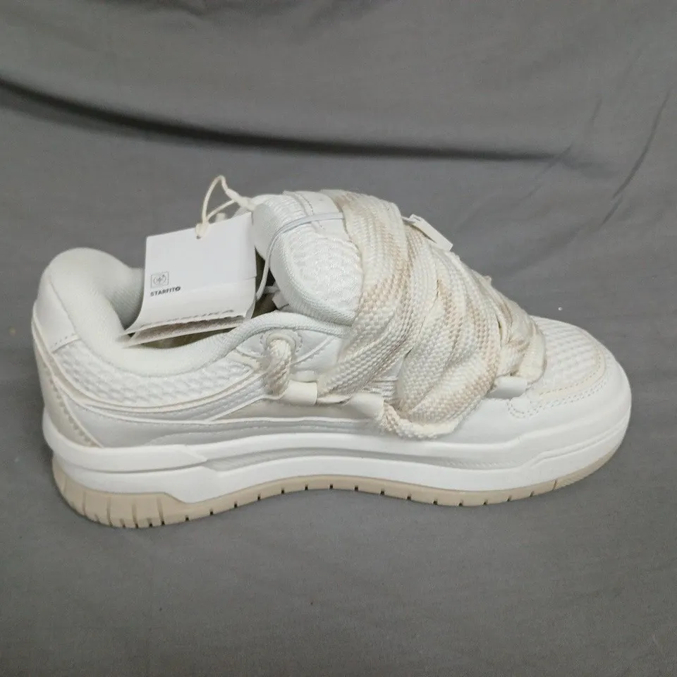 BERSHKA STARFIT WHITE TRAINERS – UK 2