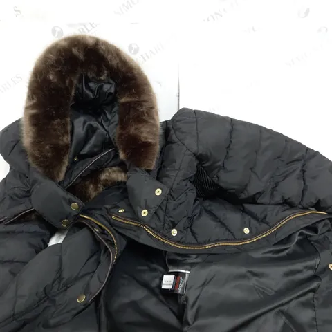 JOULES LONG PADDED COAT IN BLACK - 12