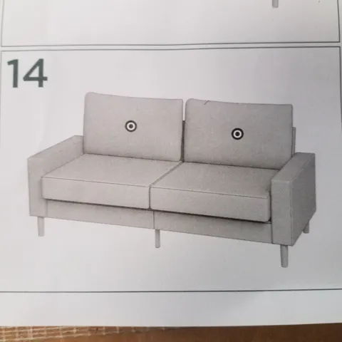 BOXED LOVESEAT SOFA WITH FOAM CUSHIONS