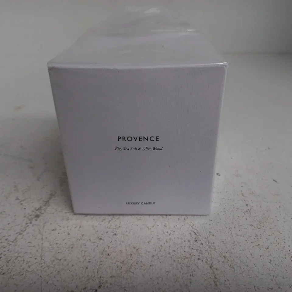 SEALED THE WHITE COMPANY PROVENCE FIG, SEA SALT AND OLIVE WOOD SCENTED CANDLE
