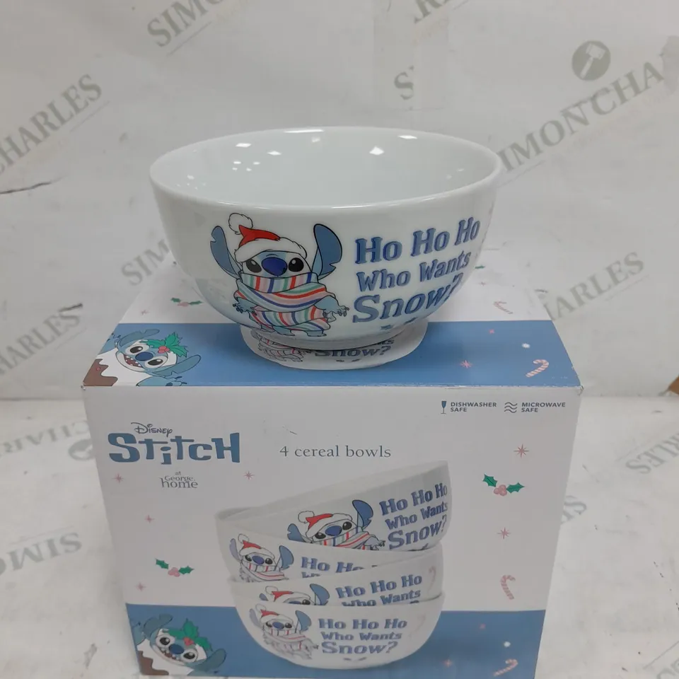 BOX OF 4 STITCH CEREAL BOWLS 