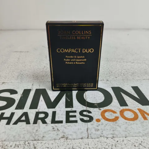 JOAN COLLINS TIMELESS BEAUTY COMPACT DUO POWDER AND LIP STICK