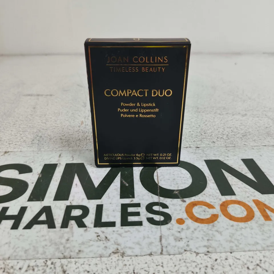 JOAN COLLINS TIMELESS BEAUTY COMPACT DUO POWDER AND LIP STICK