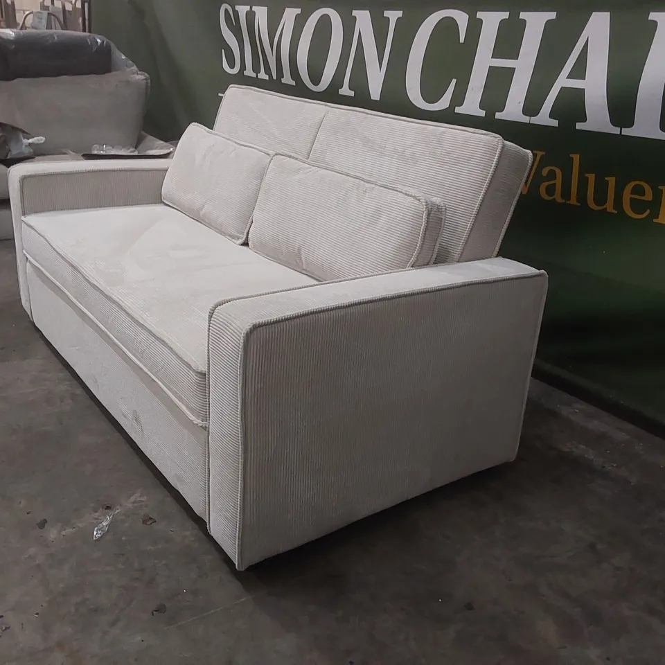 QUALITY DESIGNER SHIFLET 2 SEATER CORDUROY POLYESTER SOFA BED