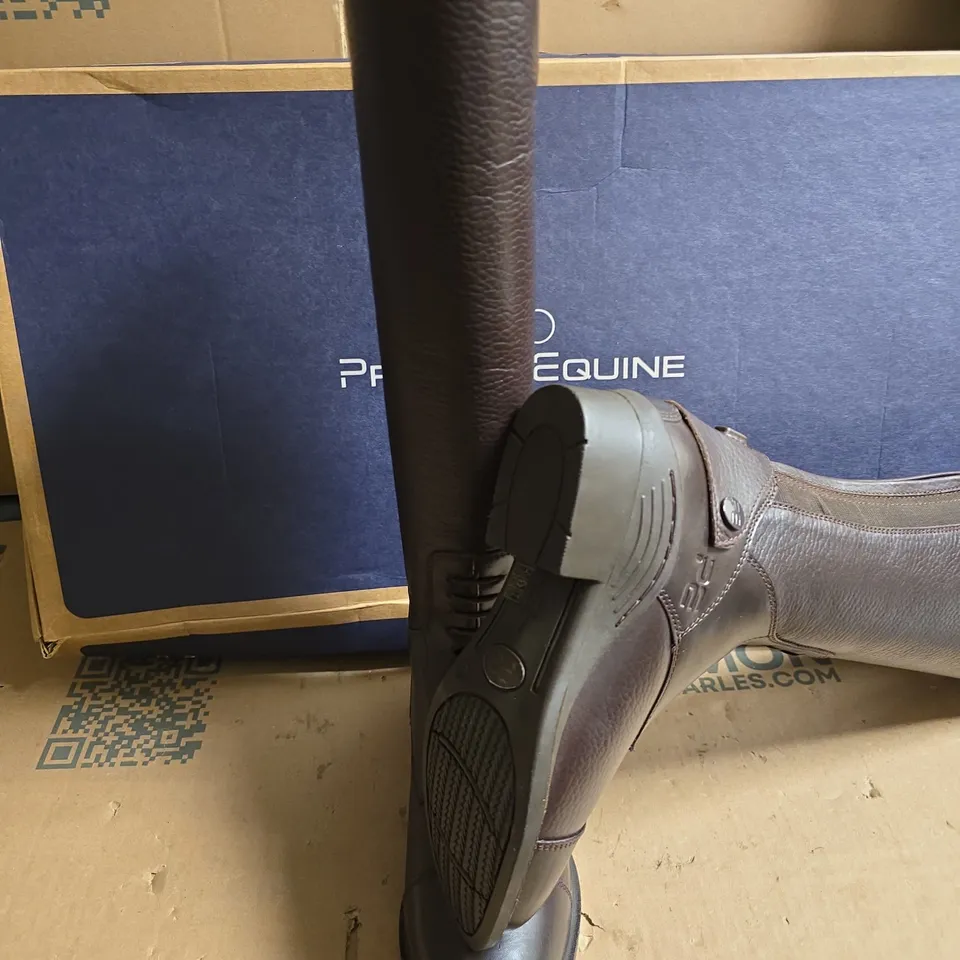 PREMIER EQUINE BROWN LEATHER RIDING BOOT – TALL EQUESTRIAN BOOT - UK SIZE 6 