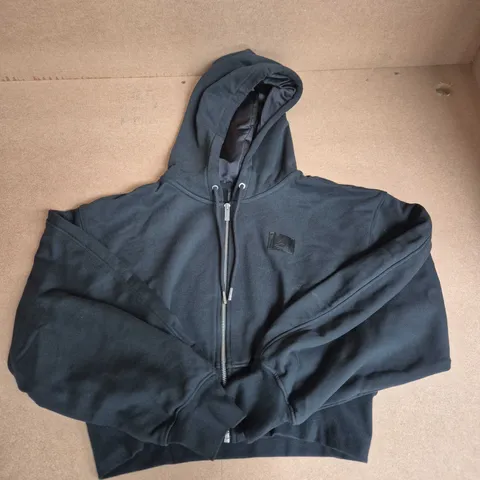 NIKE JORDAN WOMENS CROP ZIP HOODIE IN BLACK - MEDIUM
