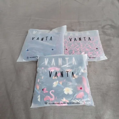 SEALED VANTA X3 ASSORTED BOXER SHORTS SIZE XL TO INCLUDE - TROPICAL FLAMINGO - DARKMATTER - PSYCHONAUT