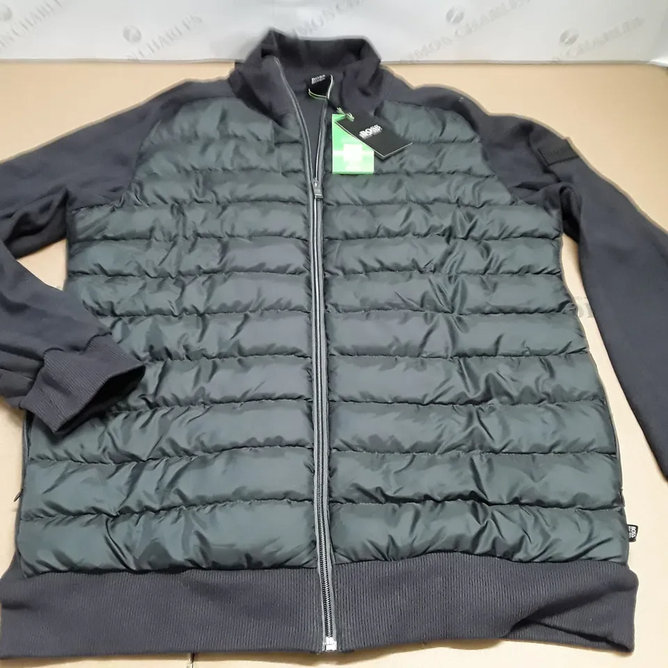 HUGO BOSS GREY ZIP THROUGH JACKET - XL