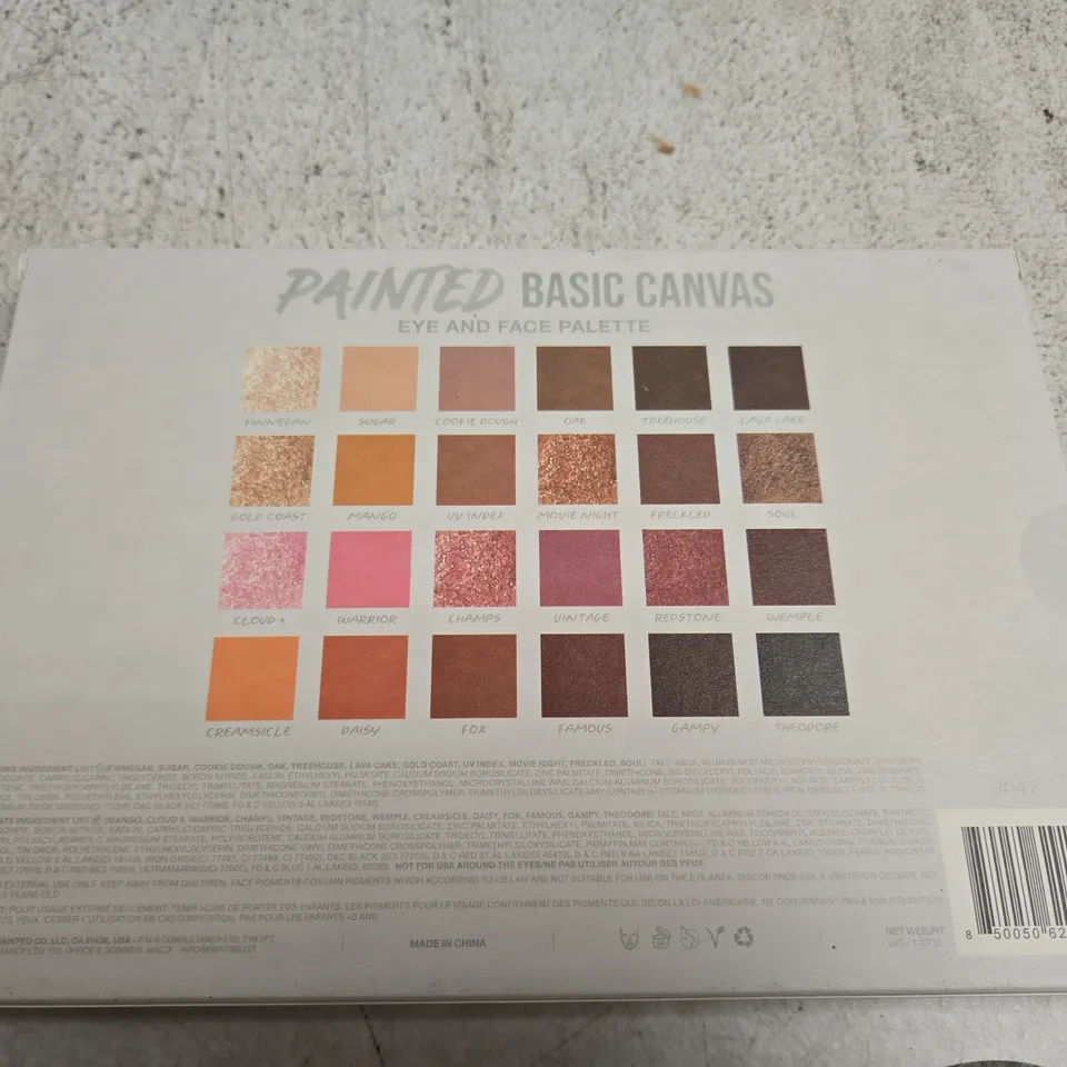 BOXED PAINTED BASIC CAVNAS EYE AND FACE PALETTE