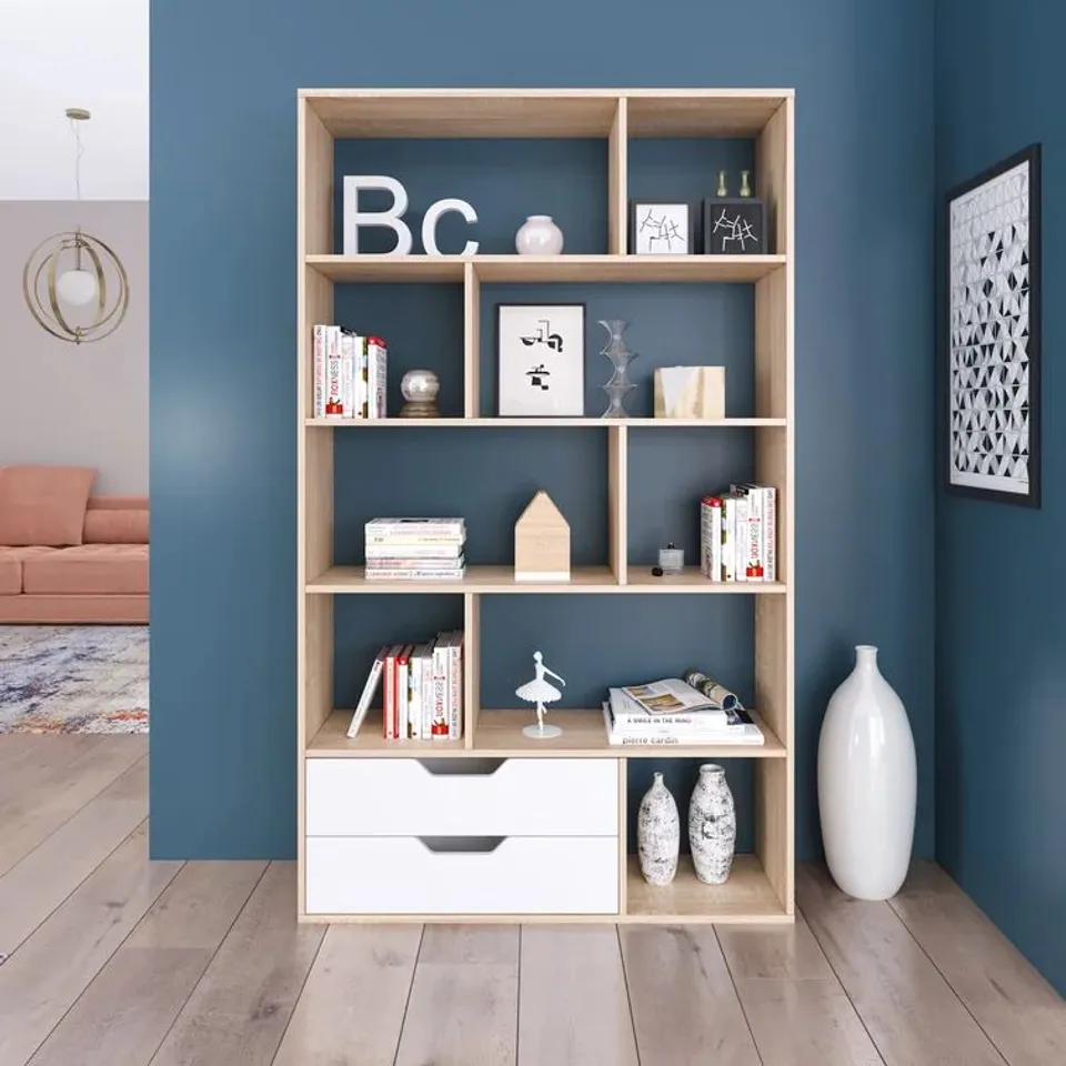 BOXED ALEEAH 185CM H × 110CM W STANDARD BOOKSHELF (2 BOXES)