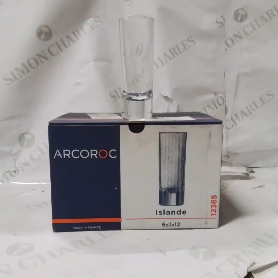 BOXED ARCOROC SHOT GLASSES APPROXIMATELY 12