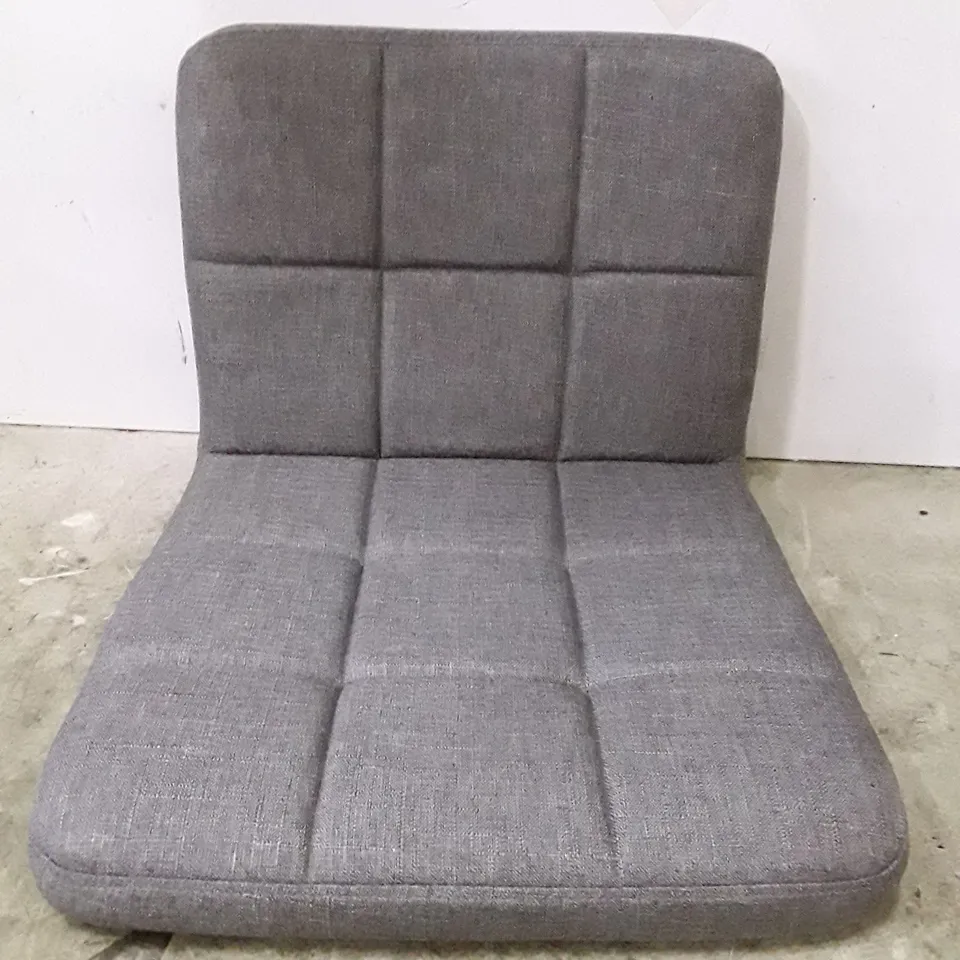 BOXED GREY FABRIC BAR STOOL