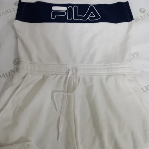 FILA ROMPER IN WHITE & BLUE - SMALL