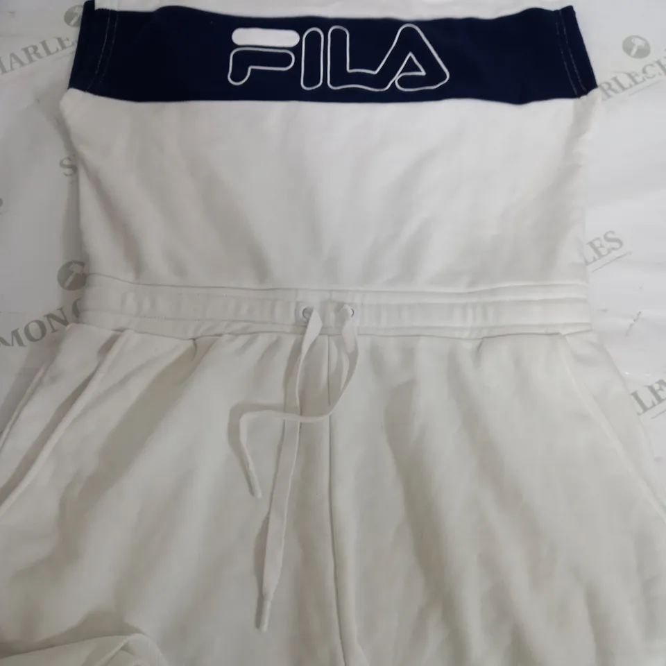 FILA ROMPER IN WHITE & BLUE - SMALL