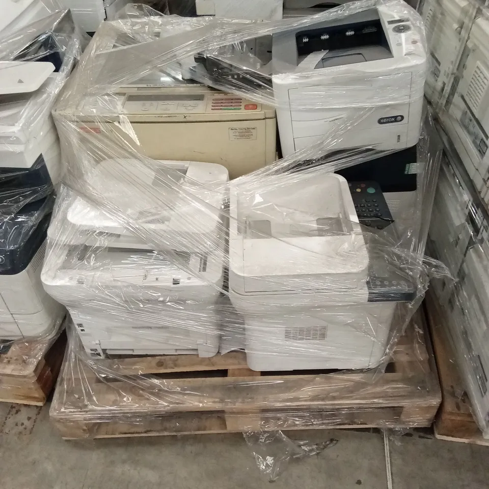 PALLET TO CONTAIN A LARGE ASSORTMENT OF XEROX PRINTERS