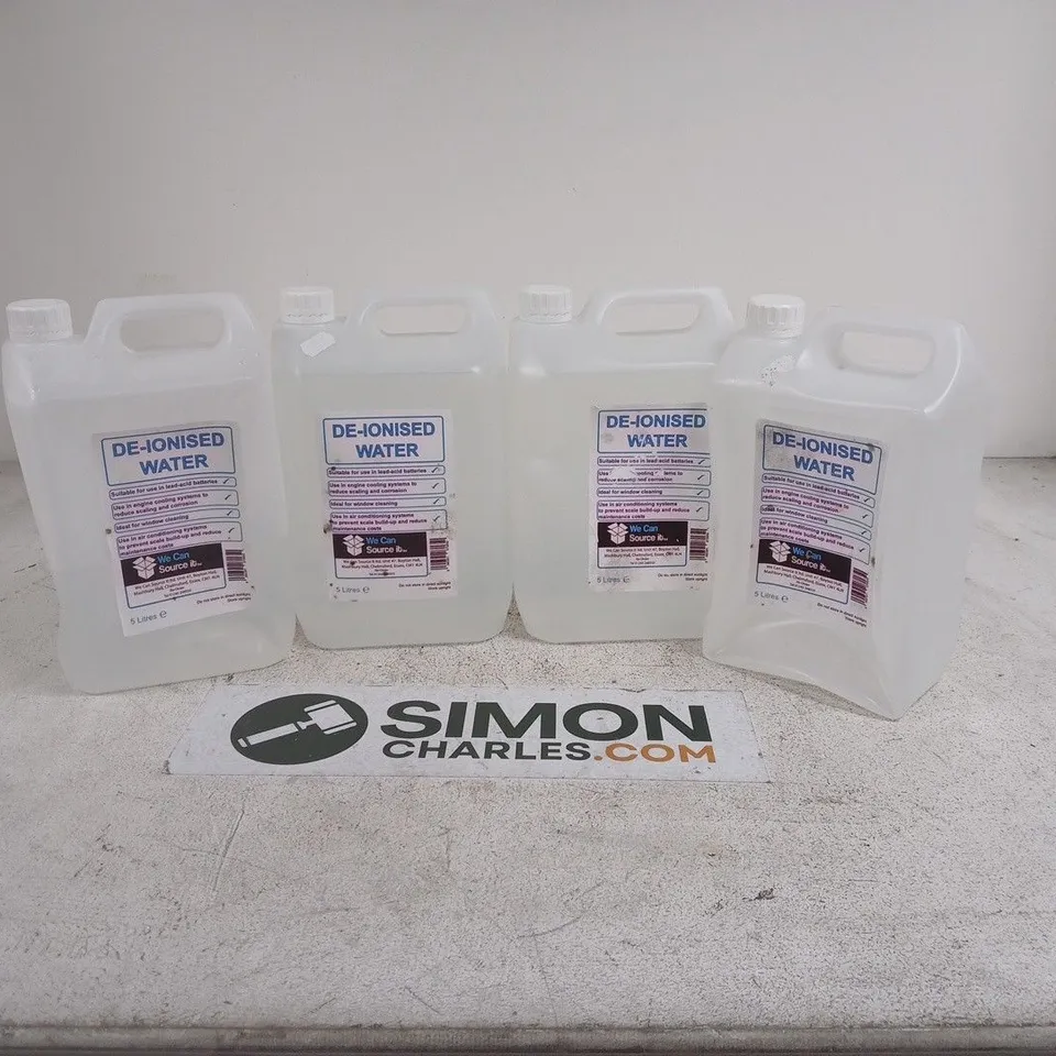 4X DE-IONISED WATER - COLLECTION ONLY