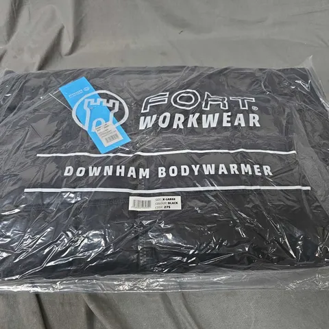 FORT WORKWEAR DOWNHAM BODYWARMER IN BLACK - XL