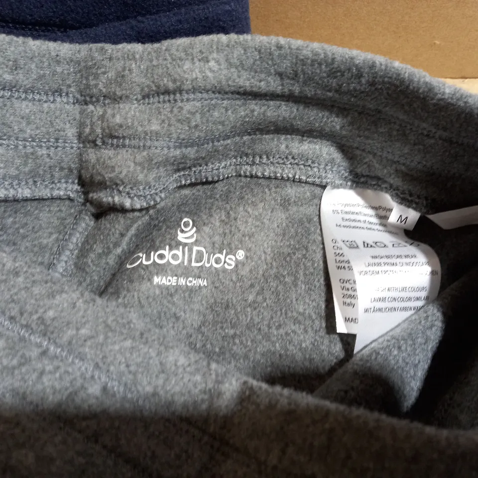 CUDDL DUDS 2-PACK FLEECEWEAR LEGGINGS NAVY/GREY UK M