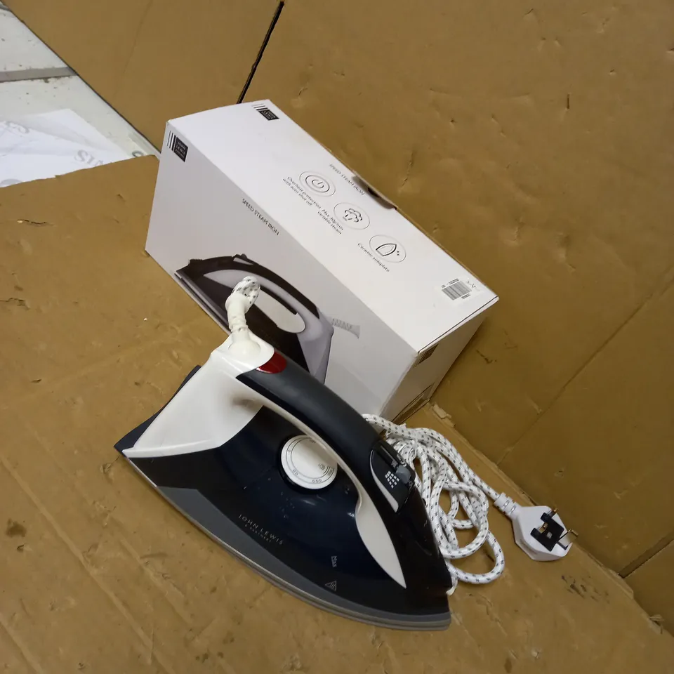 BOXED JOHN LEWIS SPEED STEAM IRON