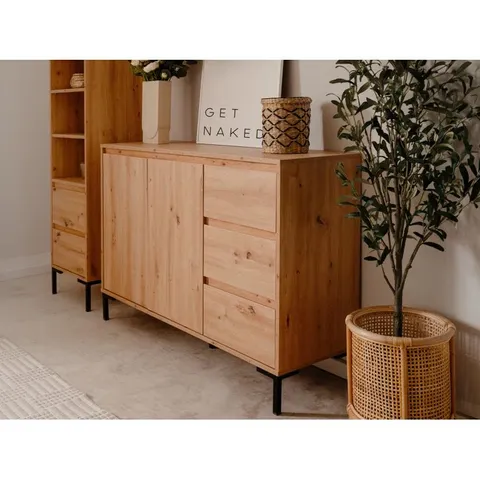 BOXED KARSCHNER 120CM WIDE 3 DRAWER (2 BOXES)