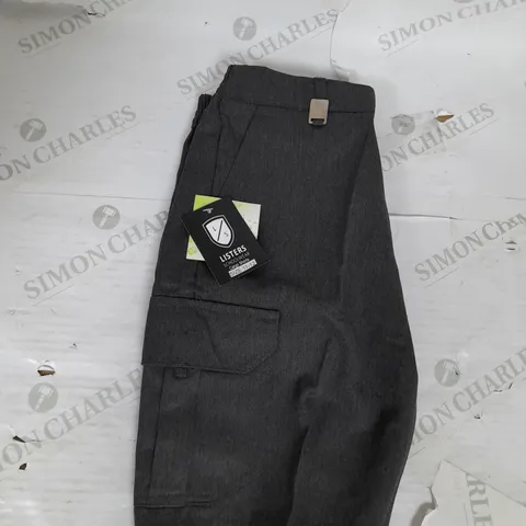 LISTERS SCHOOLWEAR CARGO SHORTS IN DARK GREY SIZE 11-12YRS