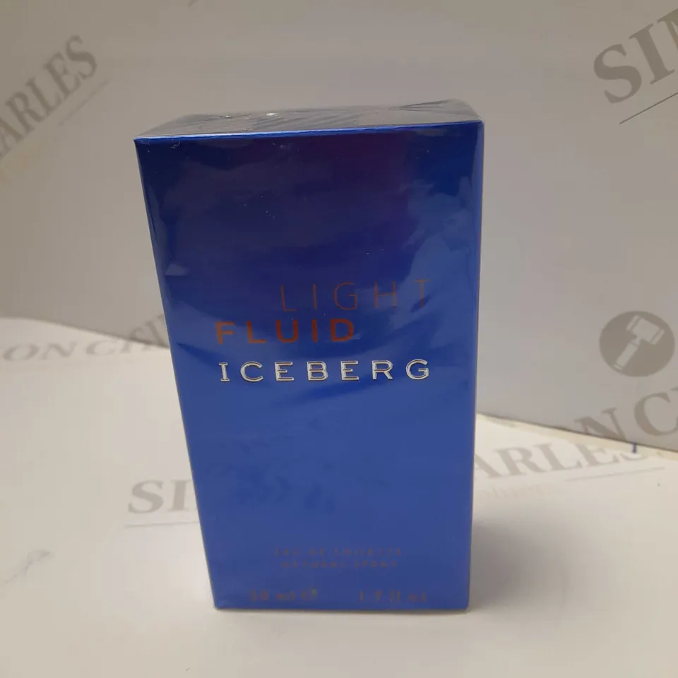BOX OF 30 SEALED LIGHT FLUID ICEBERG EAU DE TOILETTE 50ML 