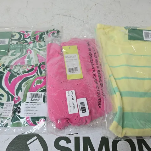 APPROX 20 ASSORTED ITEMS OF CLOTHING IN VARIOUS SIZES TO INCLUDE TOPS, JUMPERS, ETC