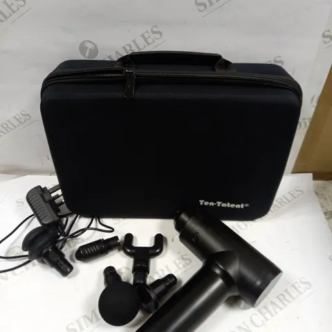 TEN-TATENT MASSAGE GUN WITH ASSORTED HEADS