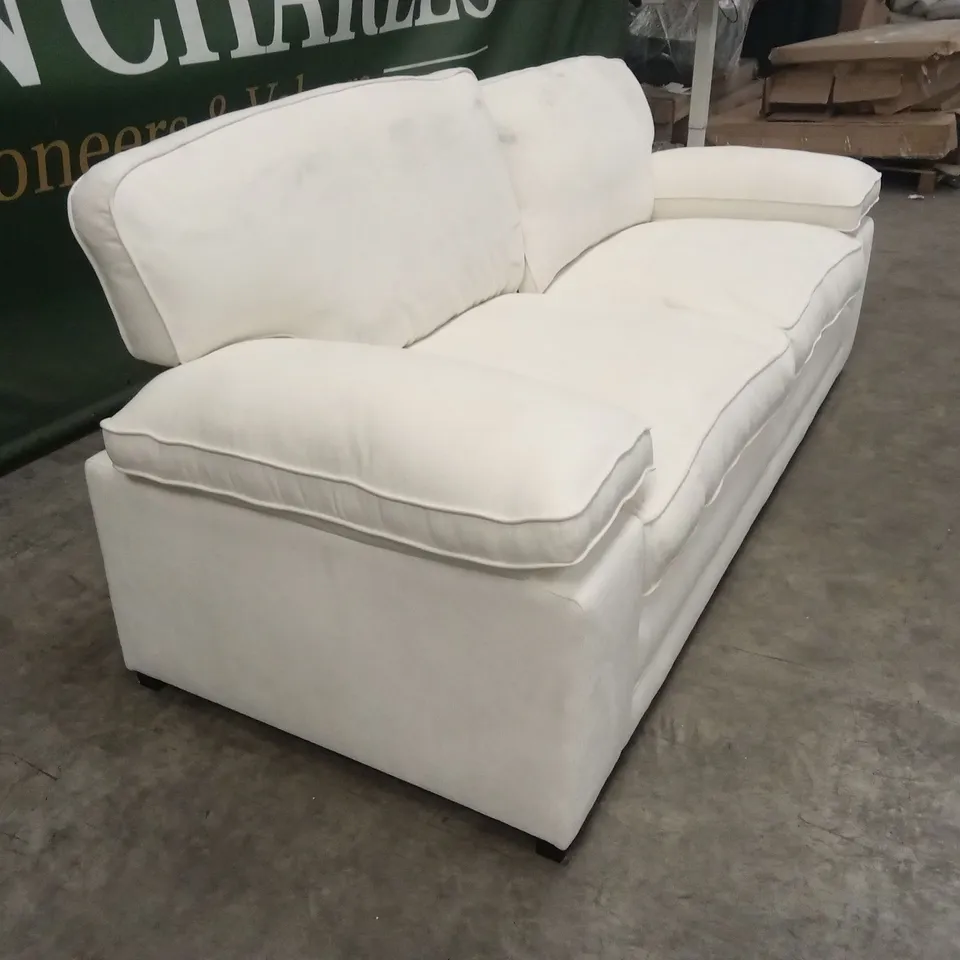 CHATHAM 3 SEATER SOFA, CREAM HOUSE PLUSH FABRIC