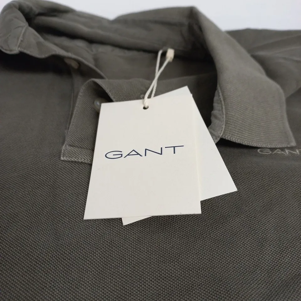 GANT SUNFADED SHORT-SLEEVE POLO SHIRT – DRY HERB GREEN – XL