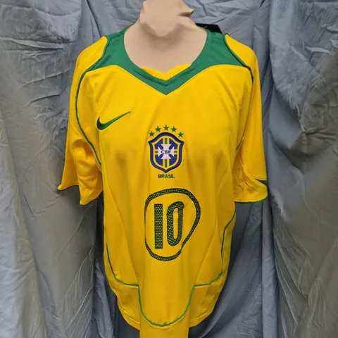 NIKE BRAZIL RONALDINHO 10 FOOTBALL SHIRT – MEN'S SIZE L