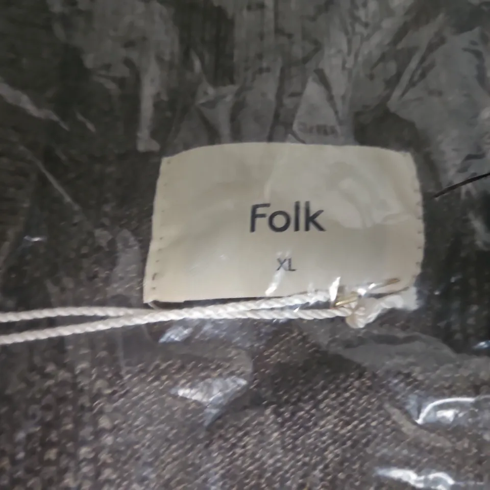 FOLK SADDLE CARDIGAN – SAGE MIX, XL