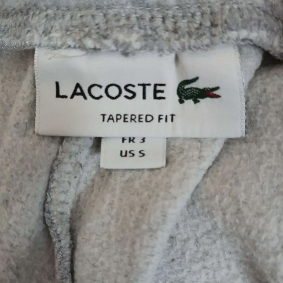 LACOST TAPERED FIT GREY JOGGERS SIZE US S