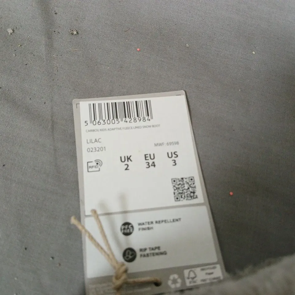 MOUNTAIN WAREHOUSE KIDS' WINTER BOOTS – PURPLE & LILAC WITH FAUX FUR LINING, UK 2