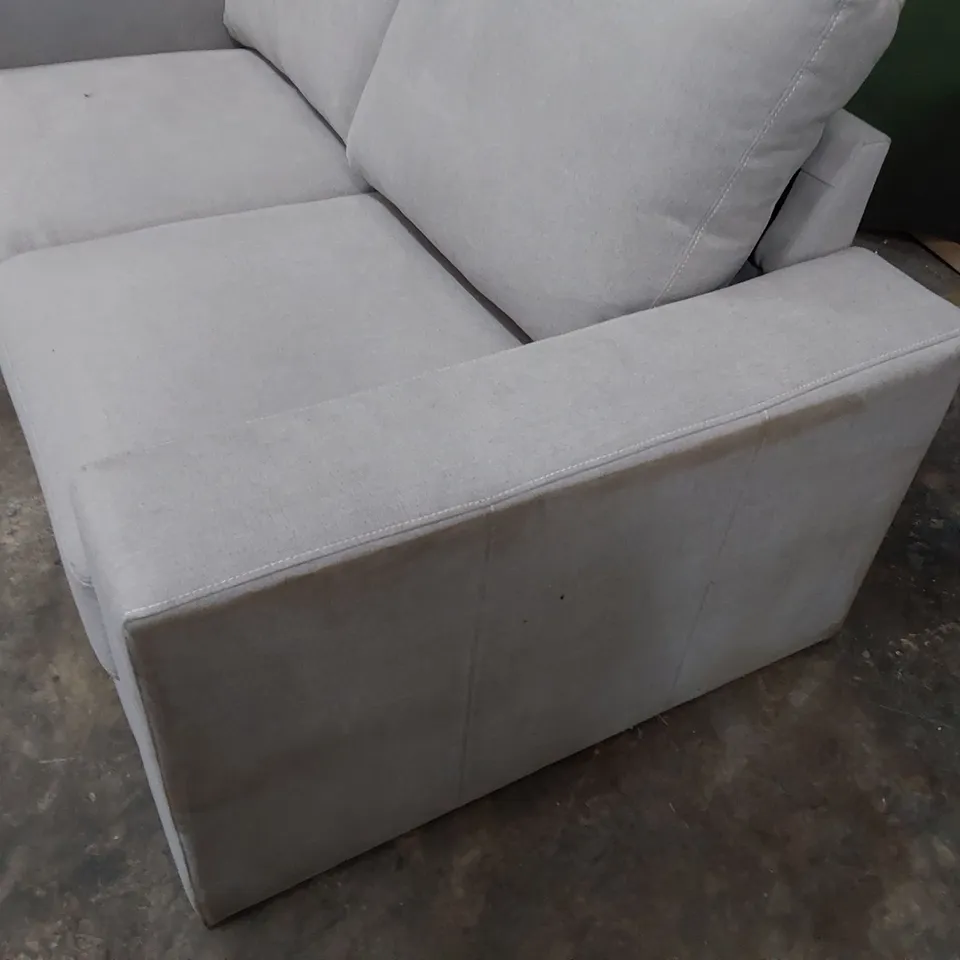 DESIGNER TWO SEATER SOFA GREY FABRIC 
