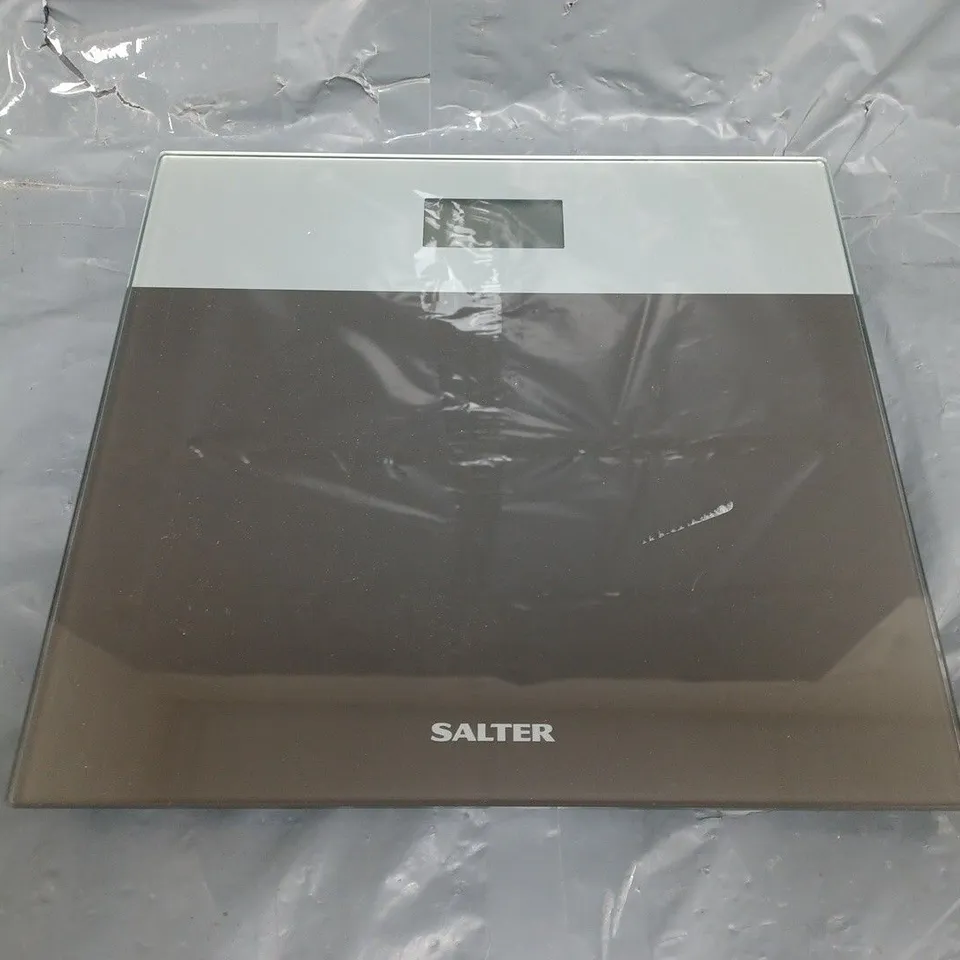 SALTER DIGITAL BATHROOM SCALES IN TWO-TONE GREY - COLLECTION ONLY