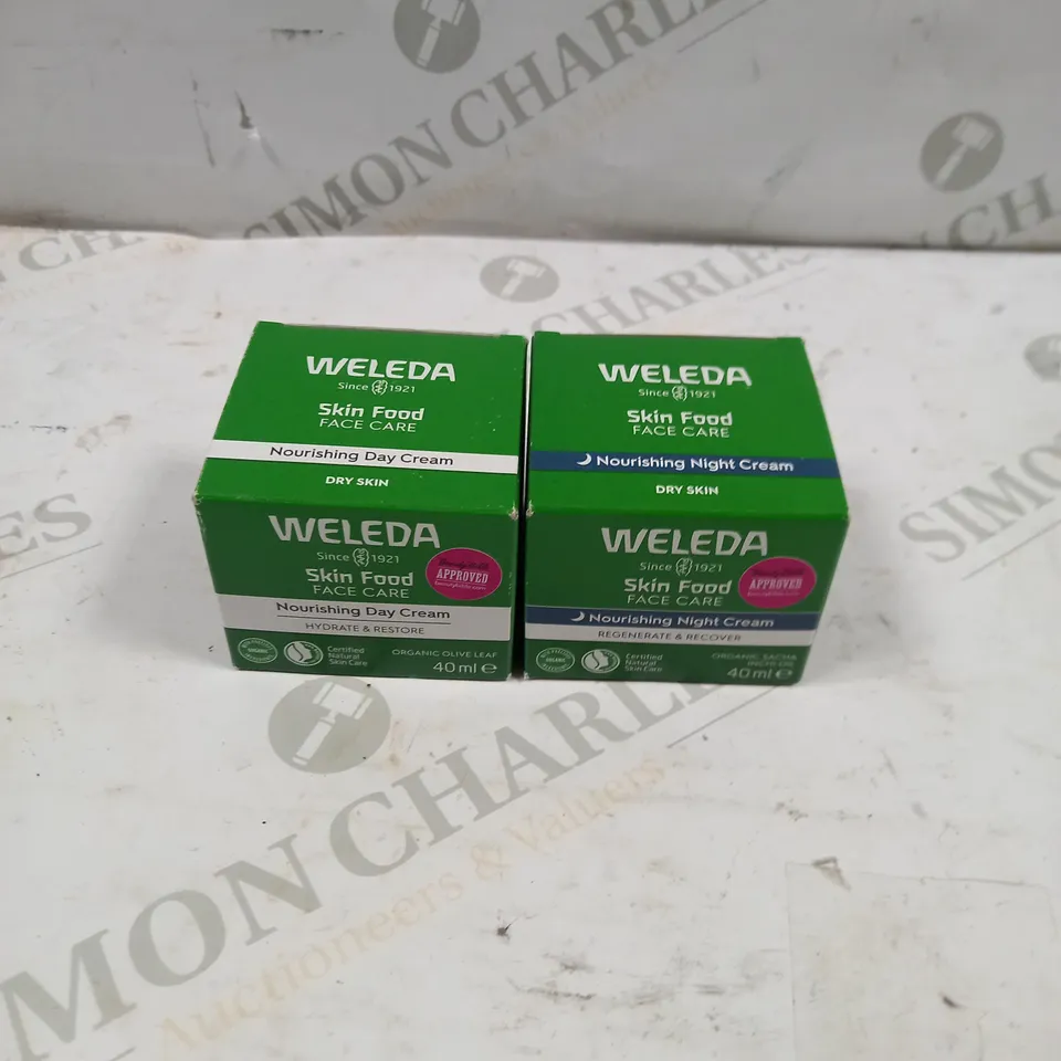 WELEDA SKIN FOOD FACE CARE DAY/NIGHT CREAMS - (2X40ML)