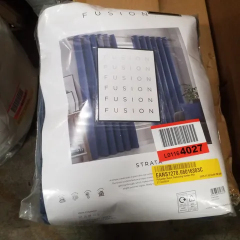 POLYESTER ROOM DARKENING CURTAIN PAIR - 117Γ183CM