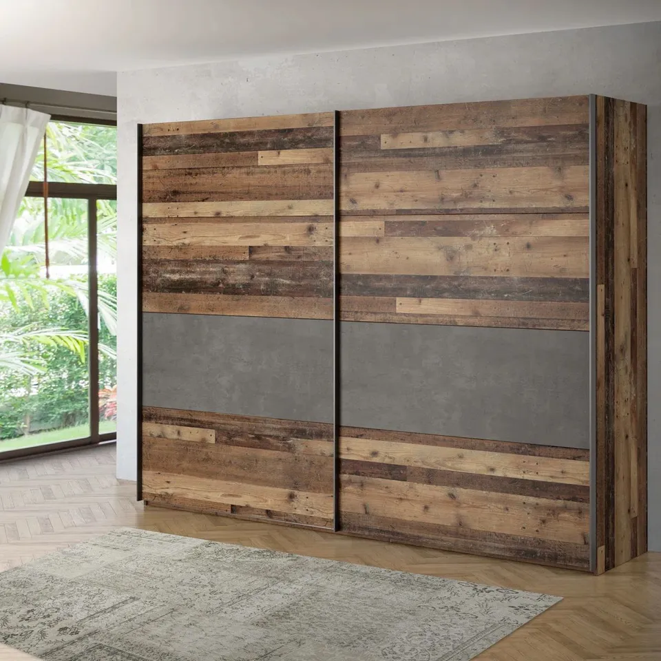 BOX HUGULEY 2 DOOR SLIDING WARDROBE (7 BOXES)
