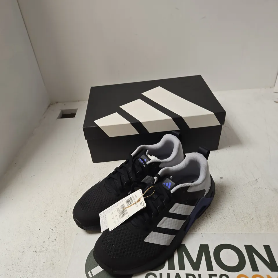 ADIDAS DROPSET TRAINER M TRAINERS – MEN'S, BLACK/WHITE WITH PURPLE ACCENTS UK9