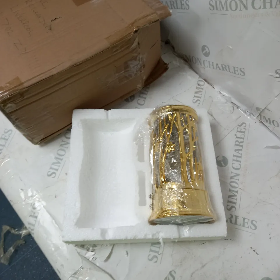 BOXED HOME REFLECTIONS PAIR OF PRELIT SWIRLING GLITTER SCENIC PILLARS