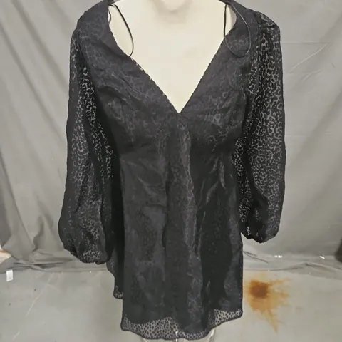 NOBODY'S CHILD ZENDAYA MINI DRESS NON-PRINT IN BLACK SIZE 12