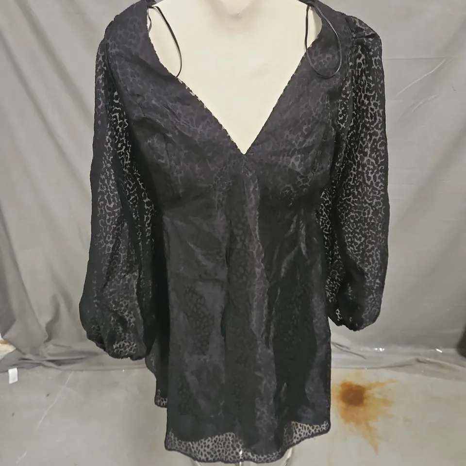 NOBODY'S CHILD ZENDAYA MINI DRESS NON-PRINT IN BLACK SIZE 12