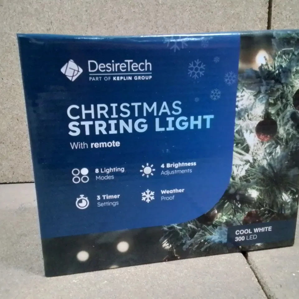 BOXED CHRISTMAS STRING LIGHTS WITH REMOTE -300 LED- -COOL WHITE-