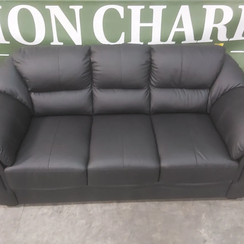 QUALITY DESIGNER NAPLES ITALIAN LEATHER 3 SEATER SOFA