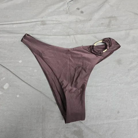 TALA SIDE RING BIKINI BOTTOM IN BROWN - MEDIUM