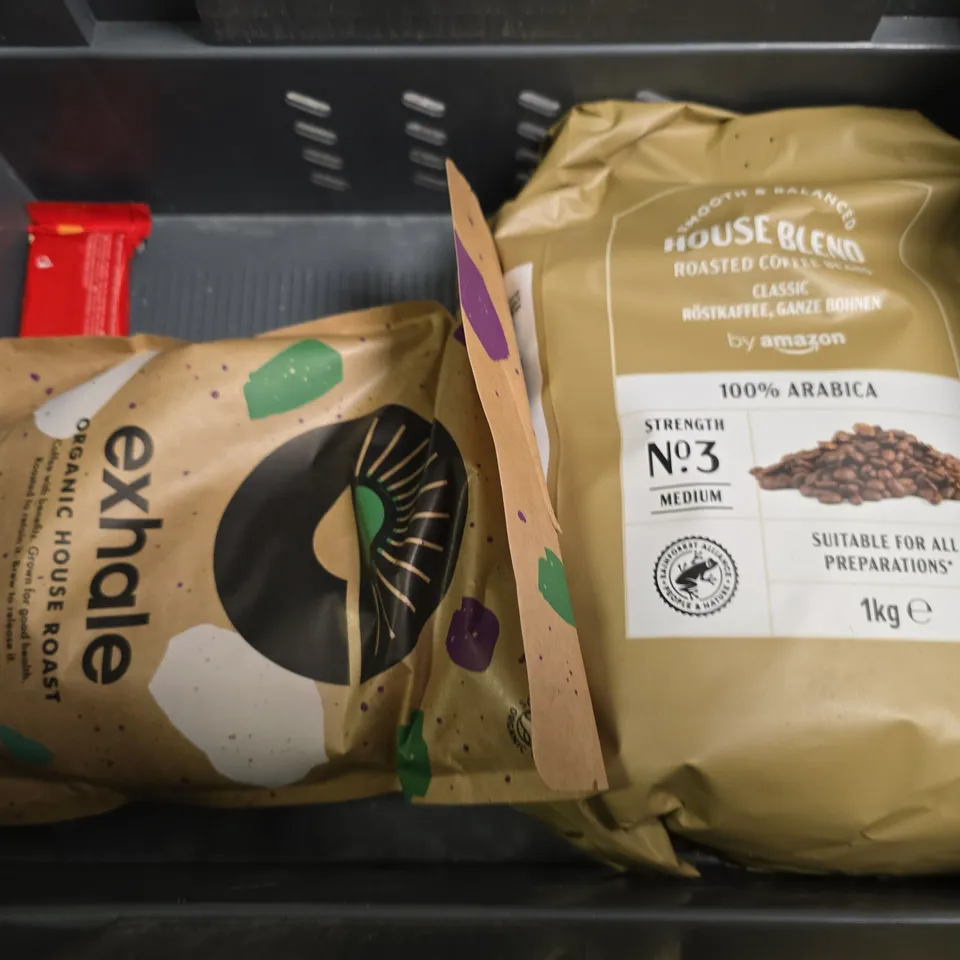 APPROXIMATELY 6 ASSORTED FOOD ITEMS TO INCLUDE - AMAZON HOUSE BLEND, BAILEYS CHOCOLATE TRUFFLES ETC