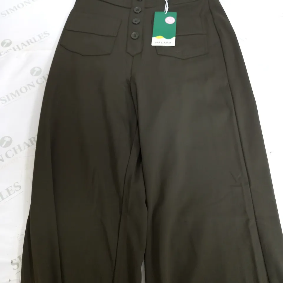 HALARA KHAKI STRETCH LEGGINGS - SMALL