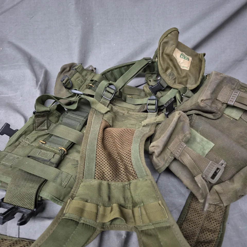 OLIVE GREEN TACTICAL VEST WITH MOLLE WEBBING
