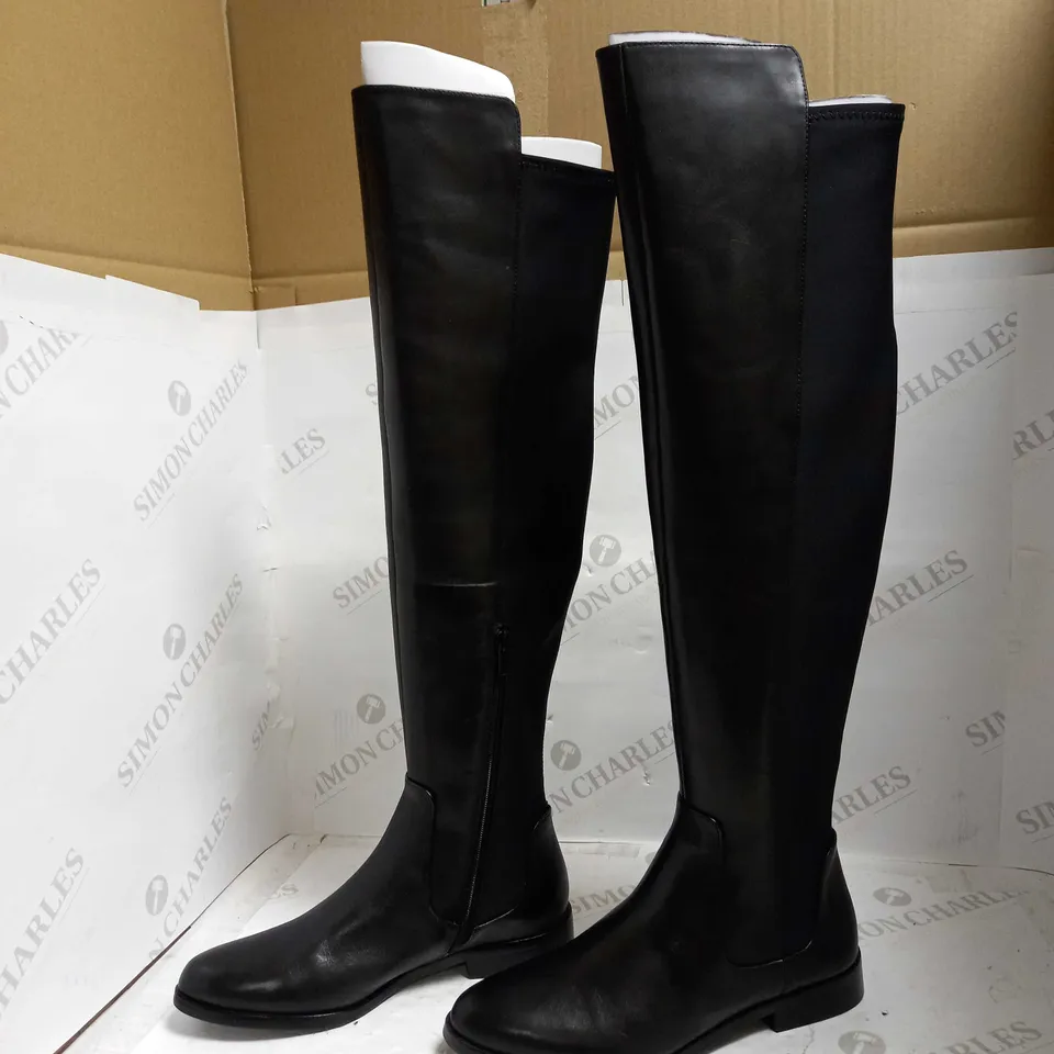 CLARKS DAINA RAE OVER THE KNEE BOOTS BLACK UK SIZE 3